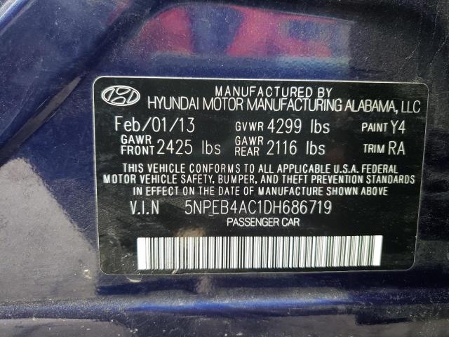 Photo 10 from auction – 2013 HYUNDAI SONATA GLS with VIN 5NPEB4AC1DH686719
