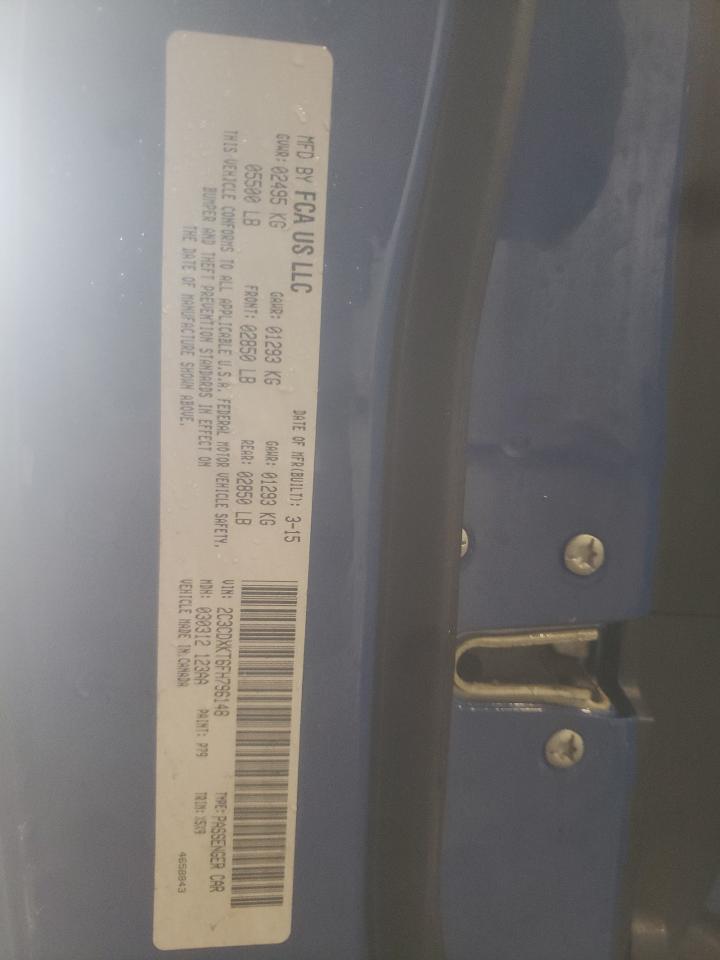Photo 10 from auction – 2015 DODGE CHARGER PO with VIN 2C3CDXKT6FH796148