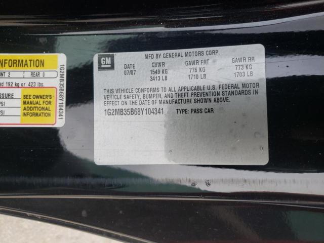 Photo 10 from auction – 2008 PONTIAC SOLSTICE with VIN 1G2MB35B68Y104341