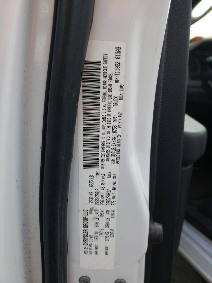 Photo 10 from auction – 2010 DODGE RAM 1500 with VIN 3D7JB1EK5AG118756