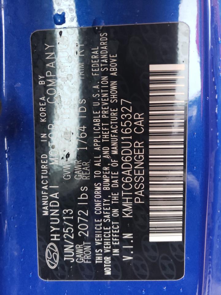 Photo 10 from auction – 2013 HYUNDAI VELOSTER with VIN KMHTC6AD6DU165327
