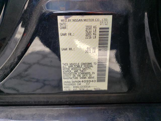 Photo 10 from auction – 2013 NISSAN ALTIMA with VIN 1N4AL3APXDN409940