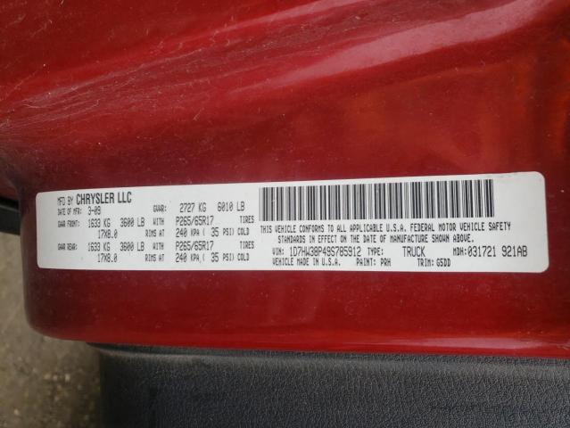 Photo 10 from auction – 2009 DODGE DAKOTA SXT with VIN 1D7HW38P49S785912