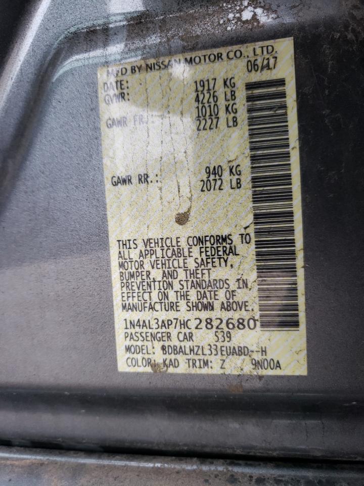 Photo 10 from auction – 2017 NISSAN ALTIMA 2.5 with VIN 1N4AL3AP7HC282680