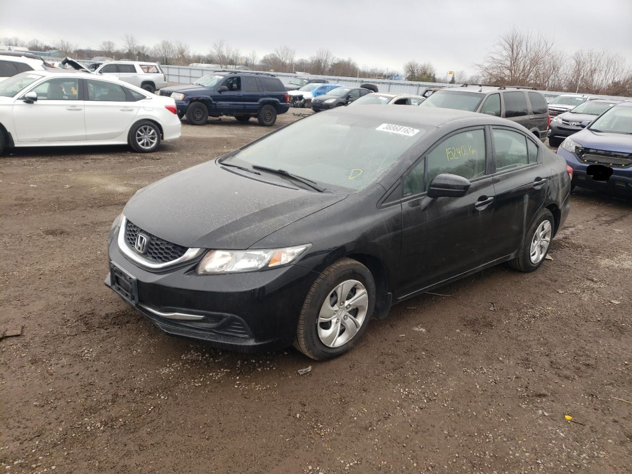 Photo 2 from auction – 2014 HONDA CIVIC LX with VIN 2HGFB2F44EH038376