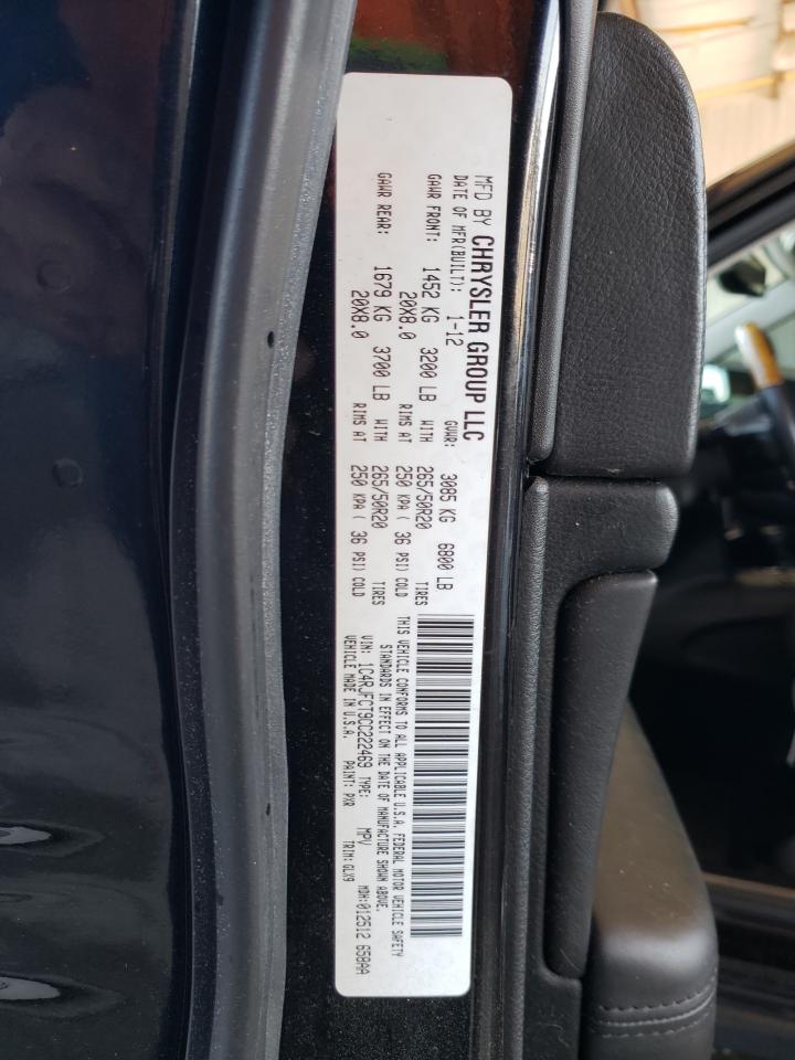Photo 10 from auction – 2012 JEEP GRAND CHER with VIN 1C4RJFCT9CC222469