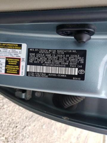Photo 10 from auction – 2009 TOYOTA CAMRY BASE with VIN 4T1BE46K59U894816
