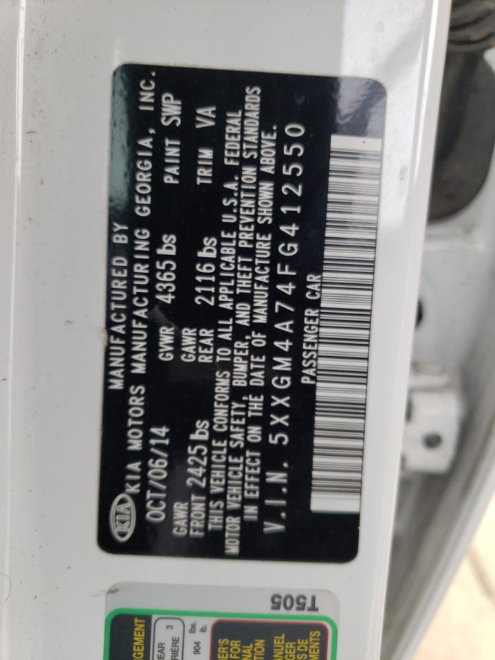 Photo 10 from auction – 2015 KIA OPTIMA LX with VIN 5XXGM4A74FG412550