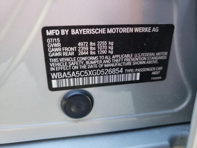 Photo 10 from auction – 2016 BMW 528 I with VIN WBA5A5C5XGD526854