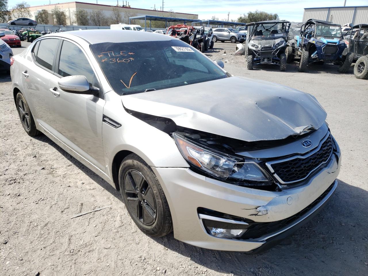 KIA OPTIMA HYB 2012 with VIN KNAGM4AD1C5014196 - Photo from auction