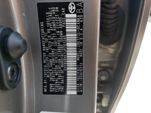 Photo 10 from auction – 2018 TOYOTA COROLLA L with VIN 5YFBURHE1JP761385