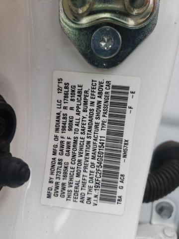 Photo 10 from auction – 2016 HONDA CIVIC LX with VIN 19XFC2F54GE015411