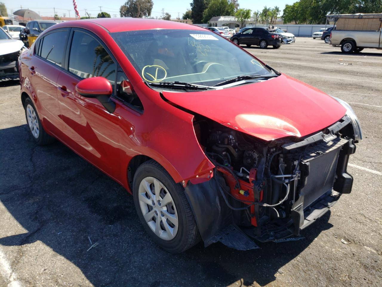KIA RIO LX 2015 with VIN KNADM4A34F6466877 - Photo from auction