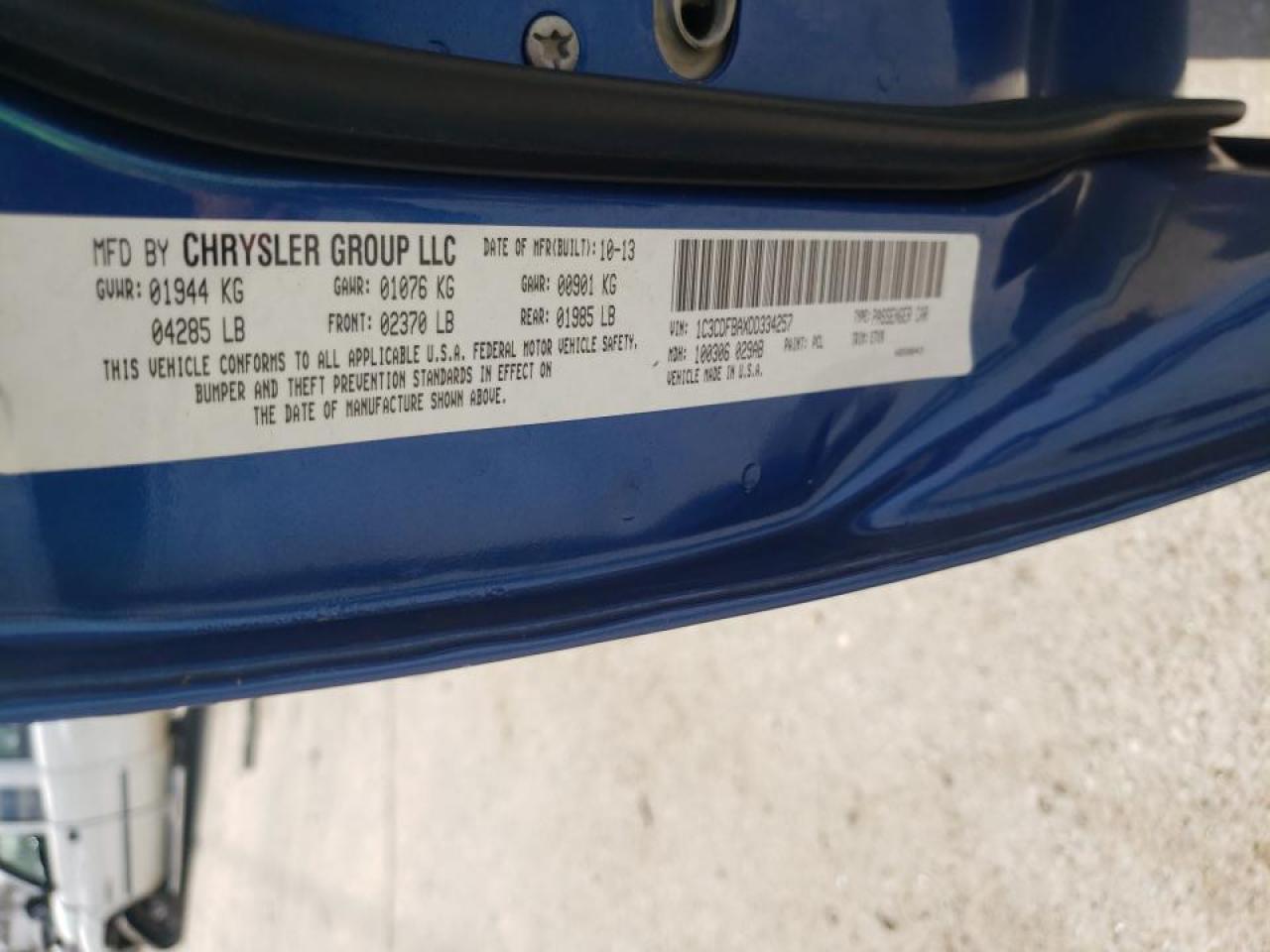 Photo 10 from auction – 2013 DODGE DART SXT with VIN 1C3CDFBAXDD334257
