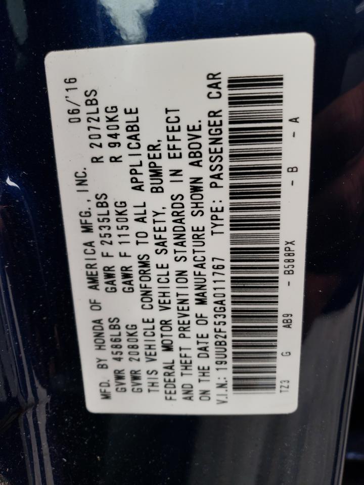 Photo 10 from auction – 2016 ACURA TLX TECH with VIN 19UUB2F53GA011767