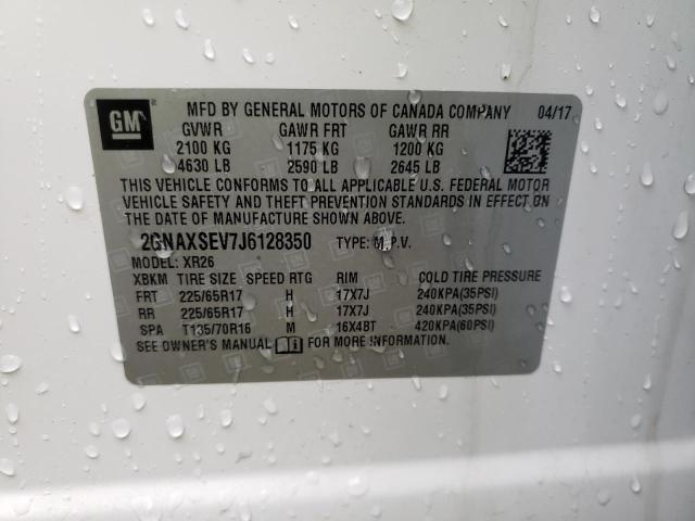 Photo 10 from auction – 2018 CHEVROLET EQUINOX LT with VIN 2GNAXSEV7J6128350