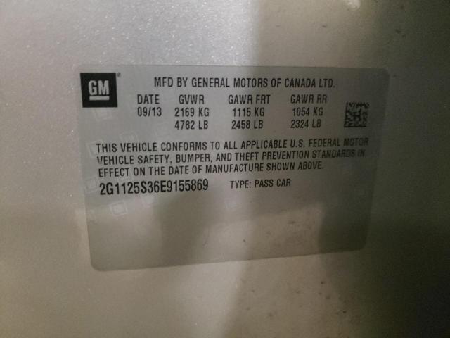 Photo 10 from auction – 2014 CHEVROLET IMPALA LT with VIN 2G1125S36E9155869