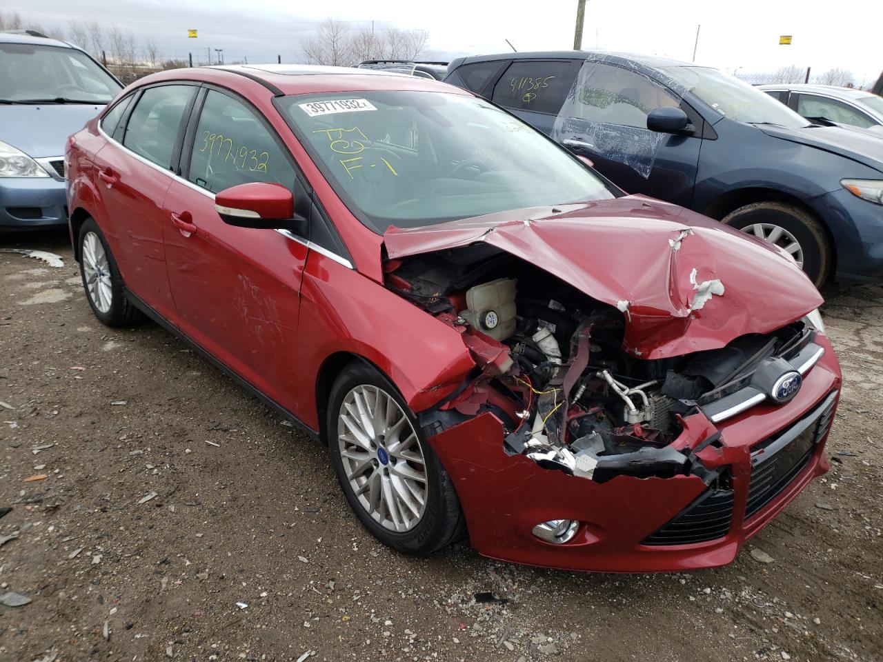 FORD FOCUS SEL 2012 with VIN 1FAHP3H25CL162351 - Photo from auction