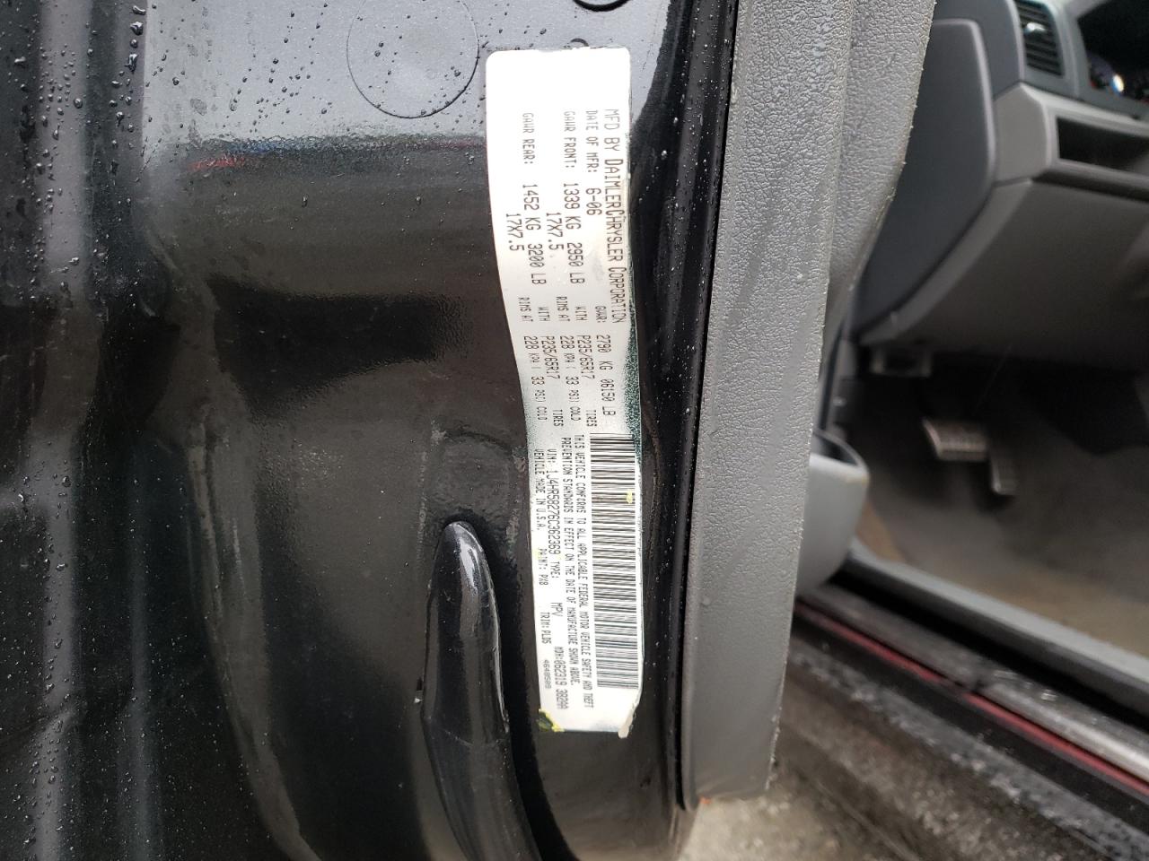 Photo 10 from auction – 2006 JEEP GRAN CHER with VIN 1J4HR58276C362369