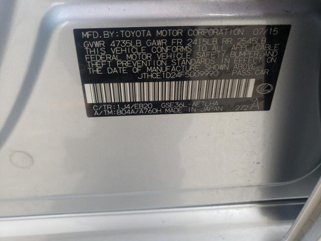 Photo 10 from auction – 2015 LEXUS IS 350 with VIN JTHCE1D24F5009990