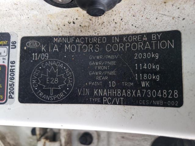 Photo 10 from auction – 2010 KIA RONDO EX with VIN KNAHH8A8XA7304828