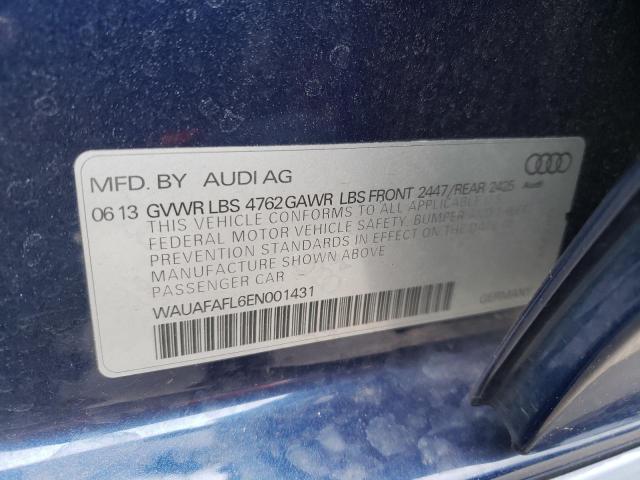 Photo 10 from auction – 2014 AUDI A4 PREMIUM with VIN WAUAFAFL6EN001431