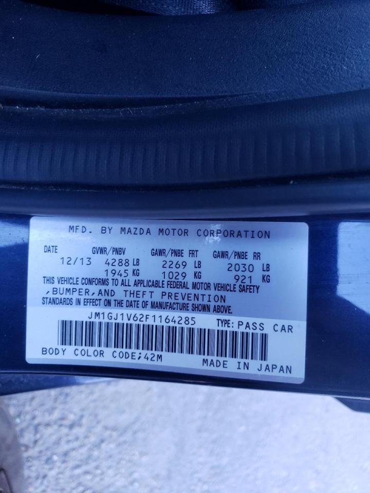 Photo 10 from auction – 2015 MAZDA 6 TOURING with VIN JM1GJ1V62F1164285