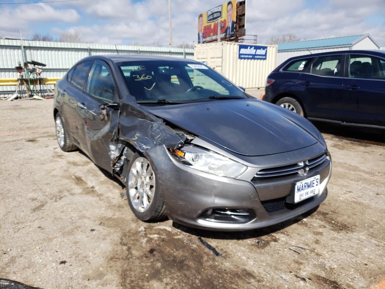 DODGE DART LIMIT 2013 with VIN 1C3CDFCA7DD714705 - Photo from auction