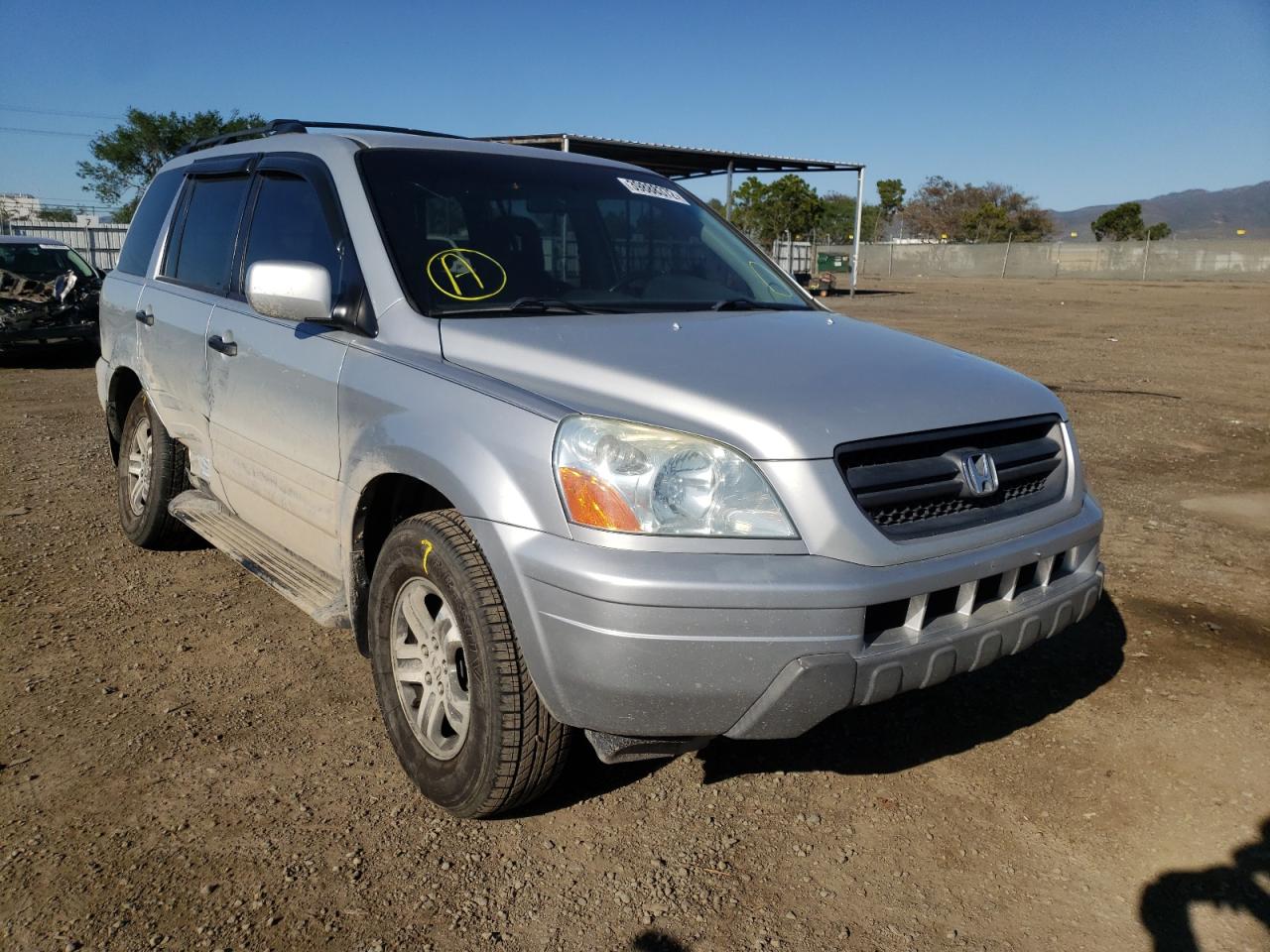 HONDA PILOT EXL 2004 with VIN 2HKYF18544H591692 - Photo from auction