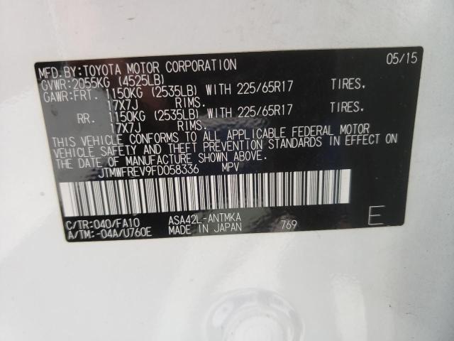 Photo 10 from auction – 2015 TOYOTA RAV4 XLE with VIN JTMWFREV9FD058336