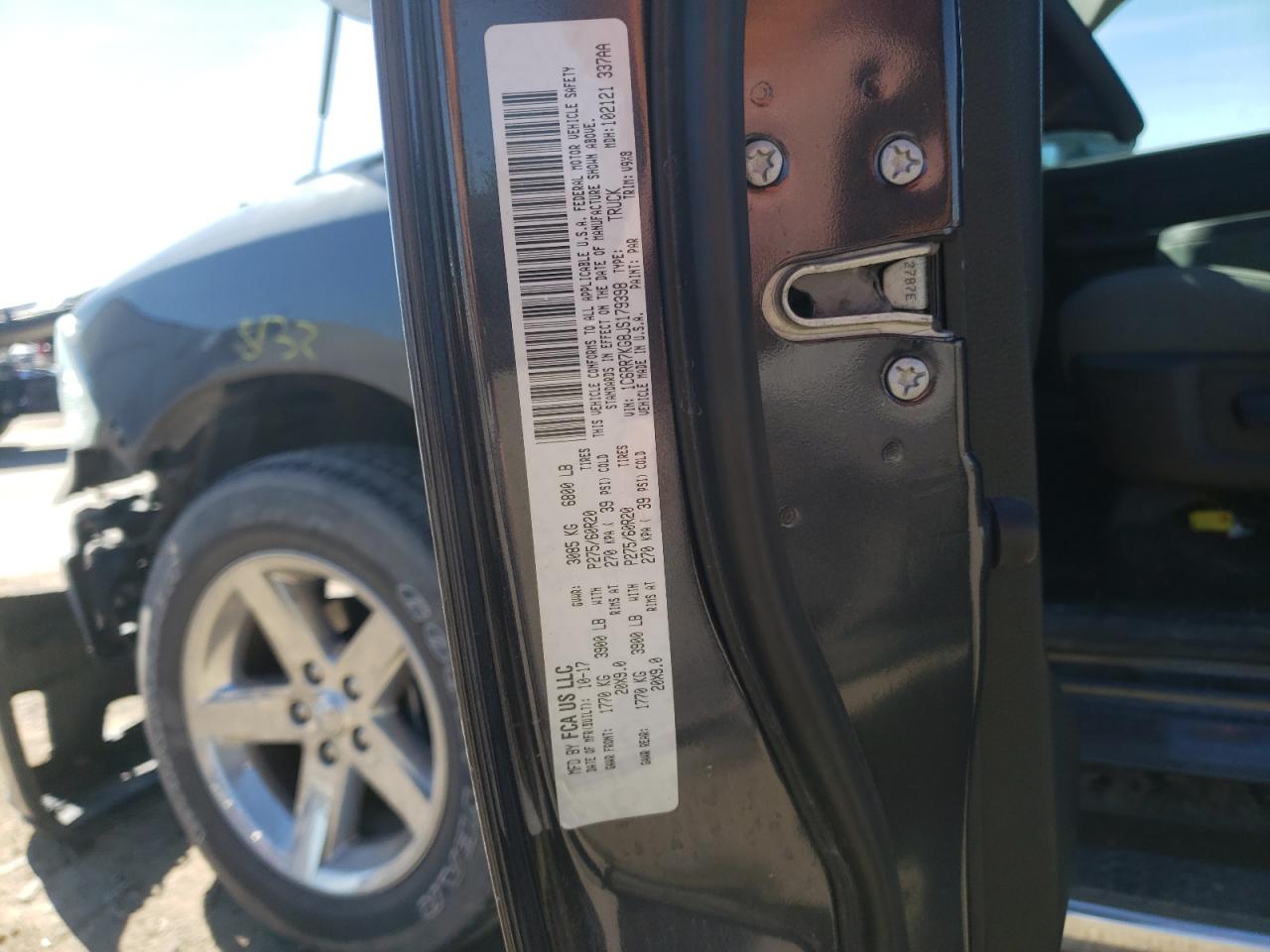 Photo 10 from auction – 2018 RAM 1500 ST with VIN 1C6RR7KG8JS179398