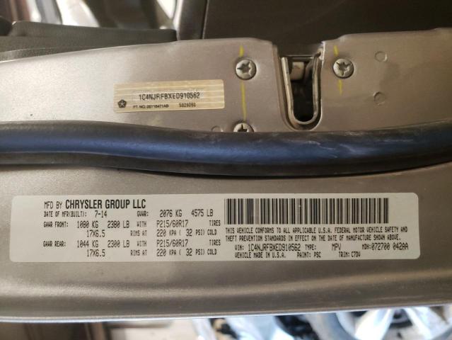 Photo 10 from auction – 2014 JEEP PATRIOT LA with VIN 1C4NJRFBXED910562
