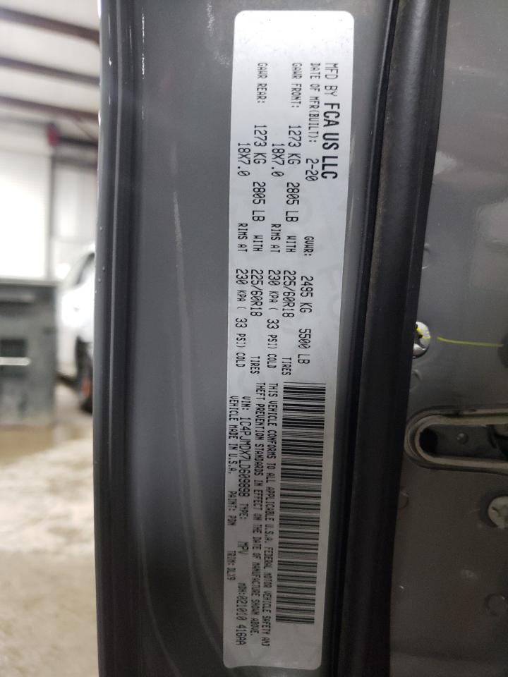 Photo 10 from auction – 2020 JEEP CHEROKEE L with VIN 1C4PJMDX7LD609898