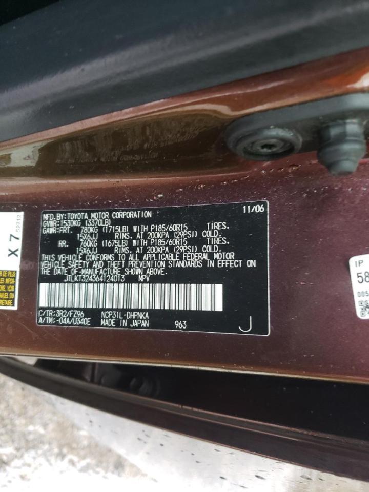 Photo 10 from auction – 2006 TOYOTA SCION XB with VIN JTLKT324364124013