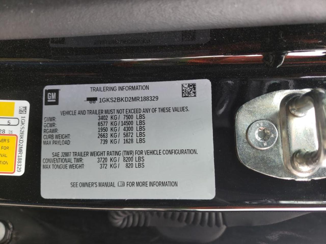 Photo 10 from auction – 2021 GMC YUKON SLT with VIN 1GKS2BKD2MR188329