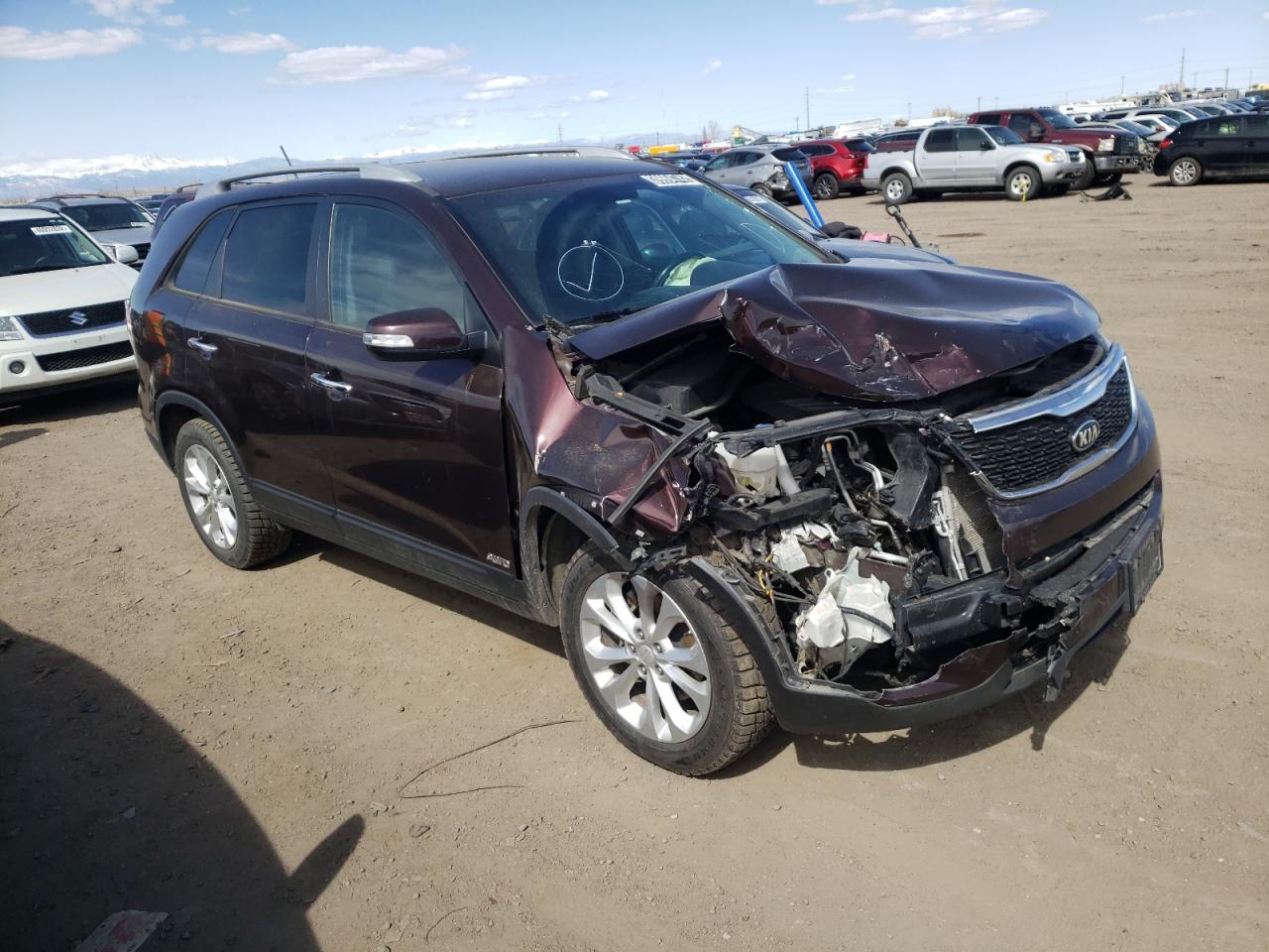 KIA SORENTO EX 2015 with VIN 5XYKUDA75FG628641 - Photo from auction