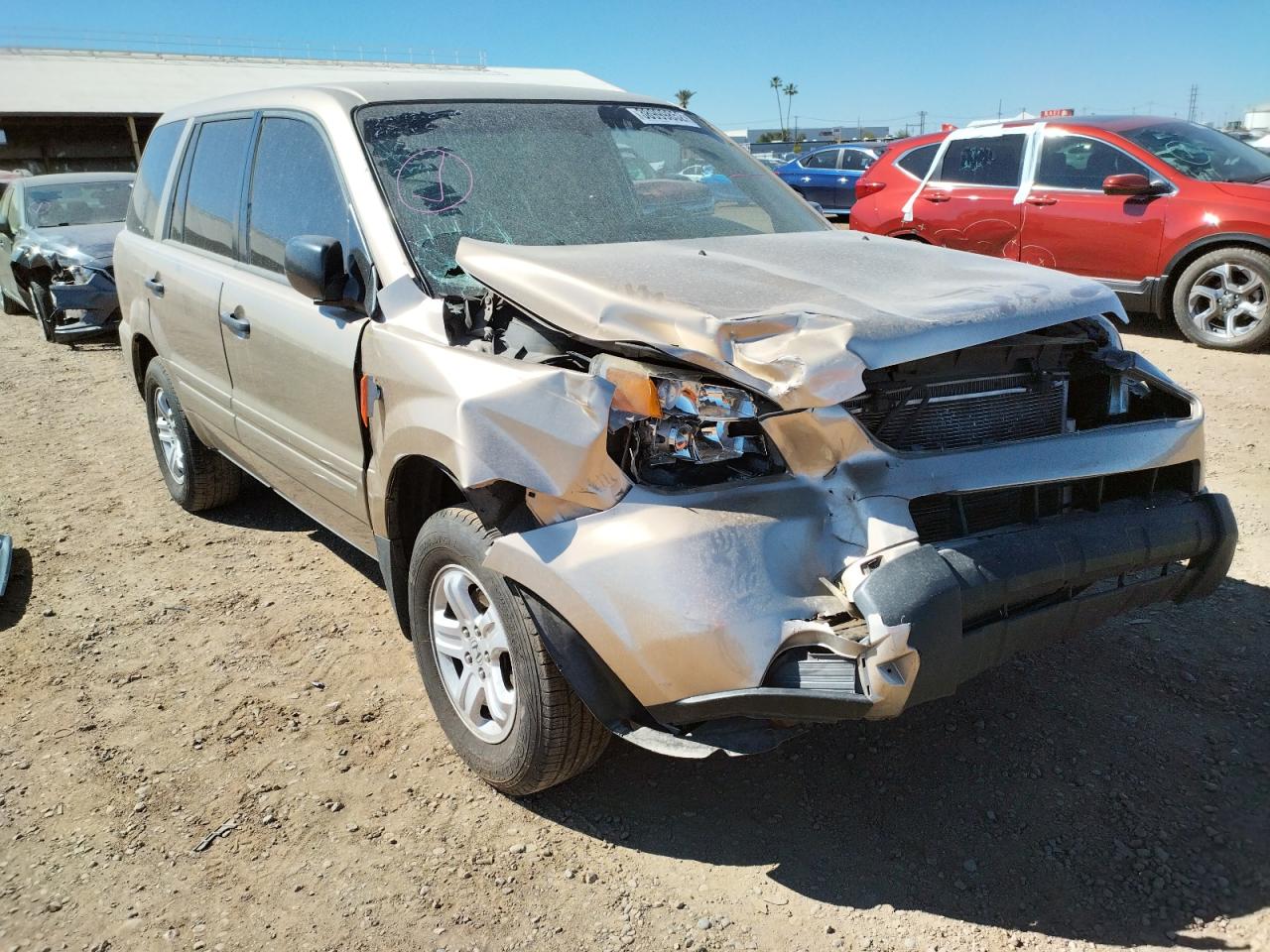 HONDA PILOT LX 2006 with VIN 5FNYF28106B022004 - Photo from auction
