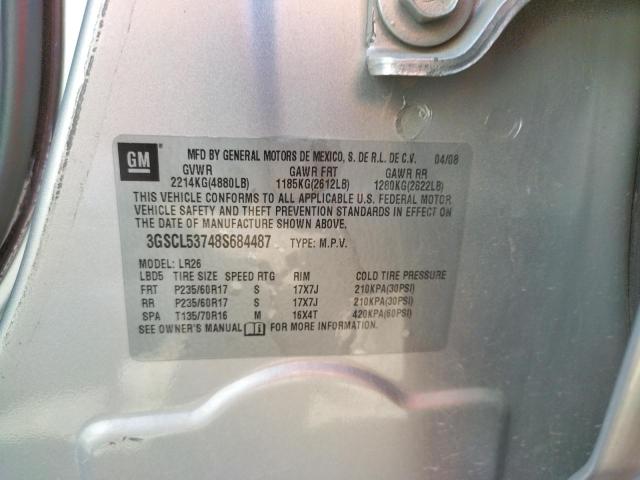 Photo 10 from auction – 2008 SATURN VUE XR with VIN 3GSCL53748S684487