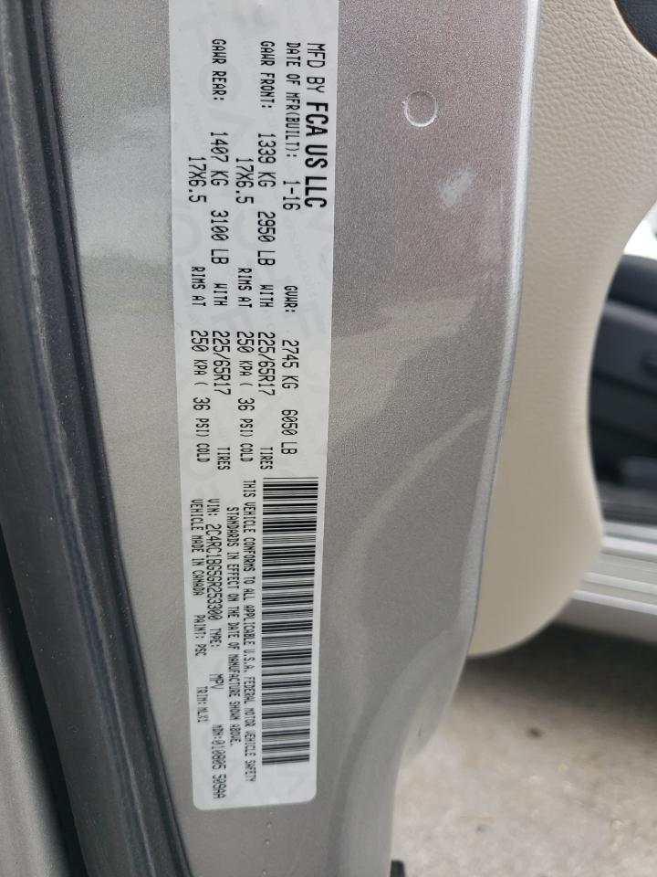 Photo 10 from auction – 2016 CHRYSLER TOWN & COU with VIN 2C4RC1BG5GR253300