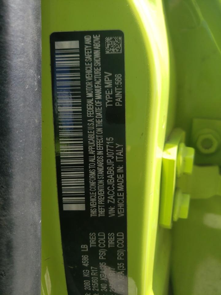 Photo 10 from auction – 2018 JEEP RENEGADE S with VIN ZACCJBAB6JPJ07715