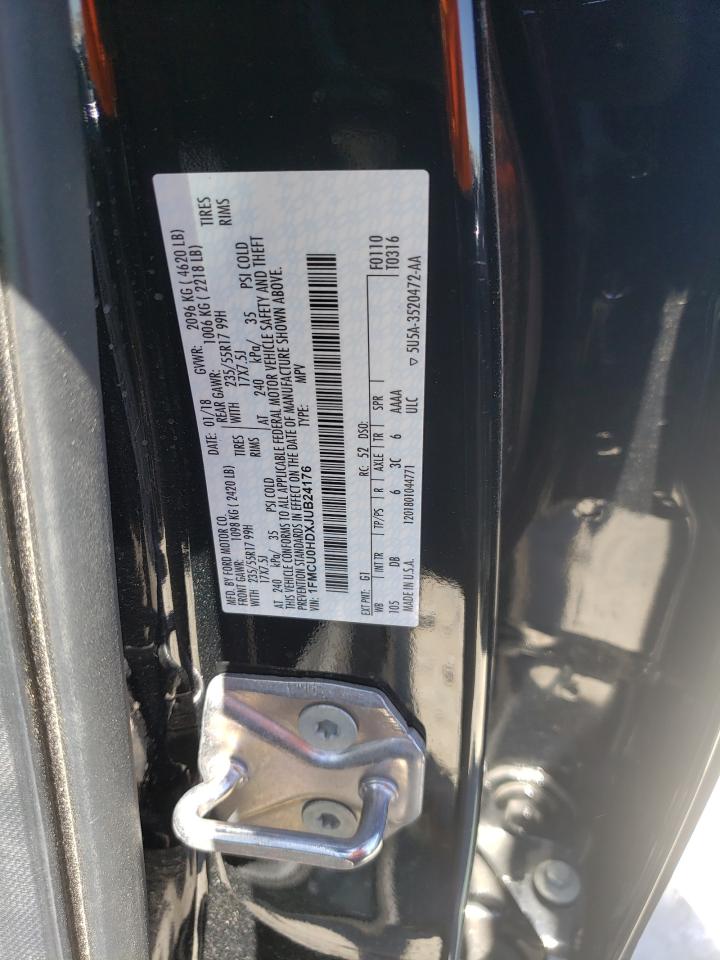 Zdjęcie 10 z aukcji – 2018 FORD ESCAPE SEL z VIN 1FMCU0HDXJUB24176