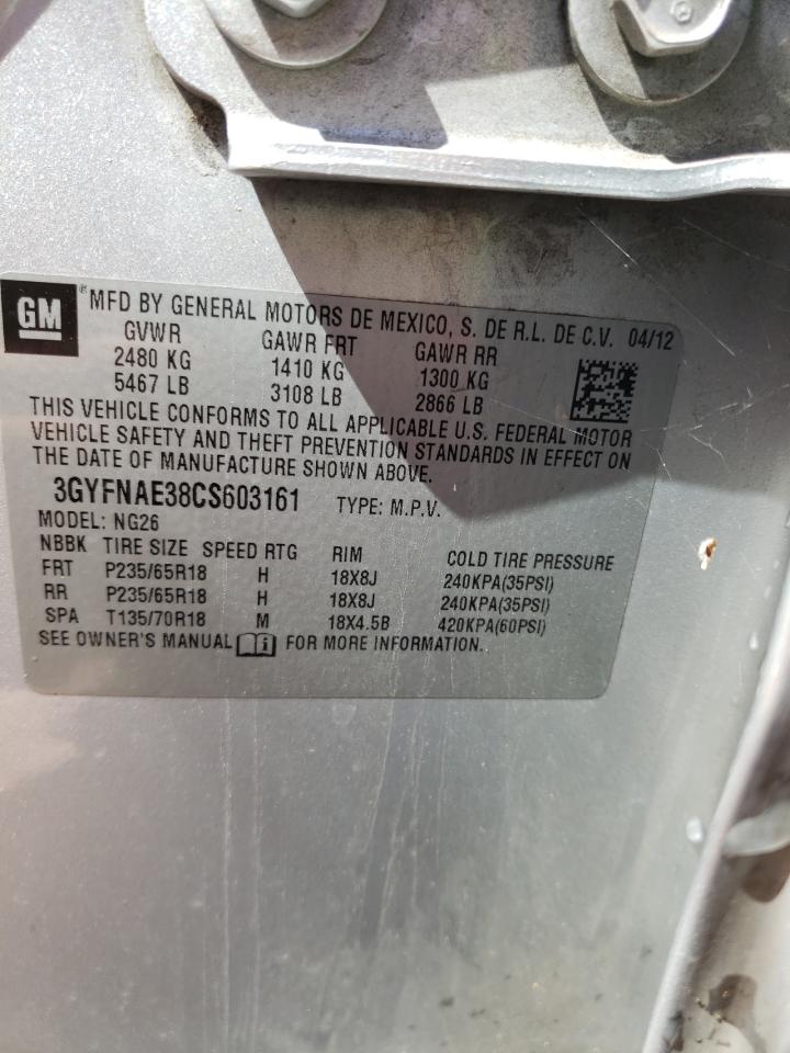 Photo 10 from auction – 2012 CADILLAC SRX LUXURY with VIN 3GYFNAE38CS603161