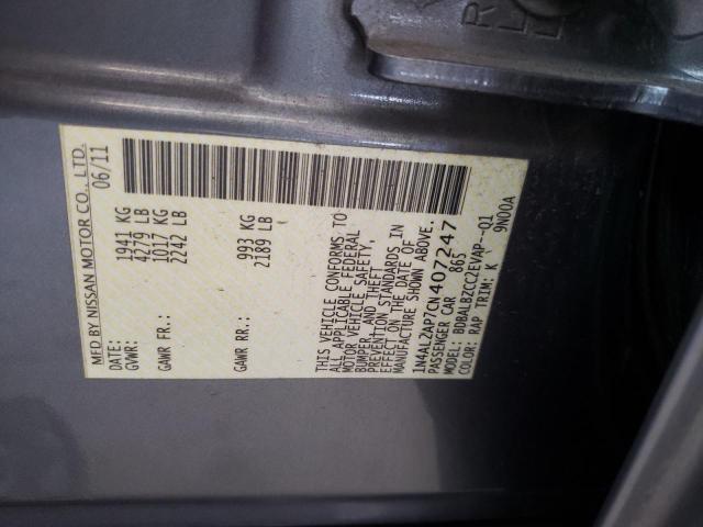 Photo 10 from auction – 2012 NISSAN ALTIMA BAS with VIN 1N4AL2AP7CN407247