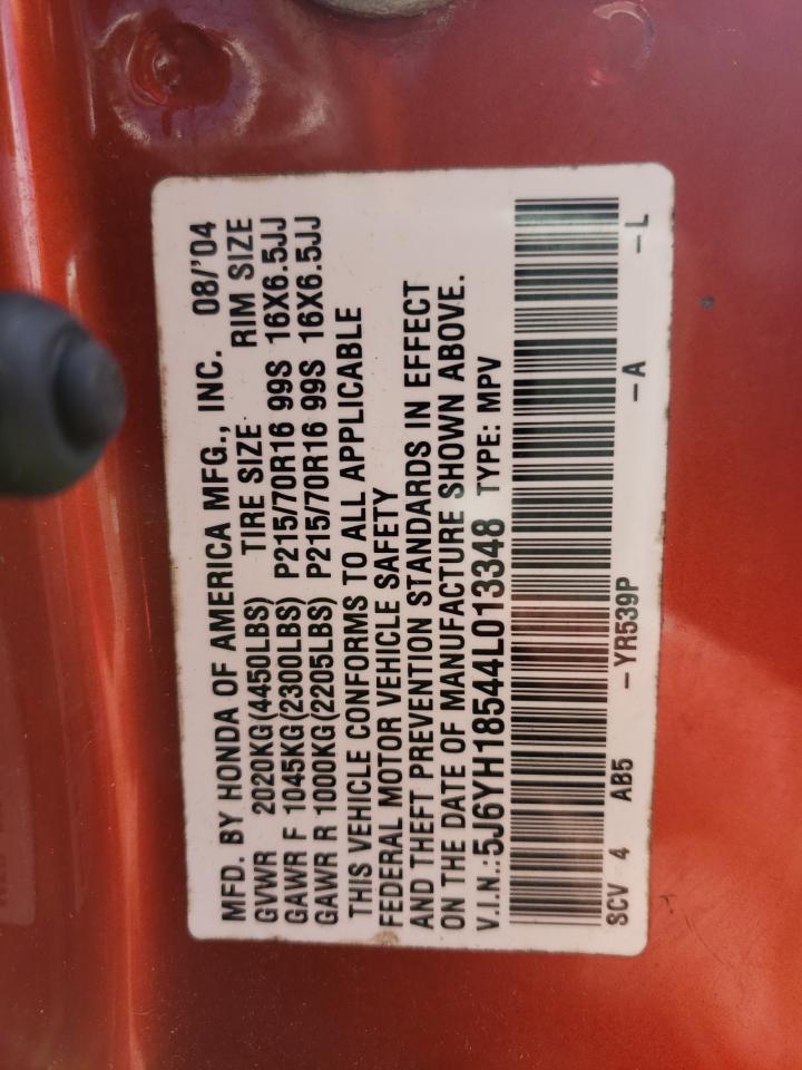 Photo 10 from auction – 2004 HONDA ELEMENT EX with VIN 5J6YH18544L013348