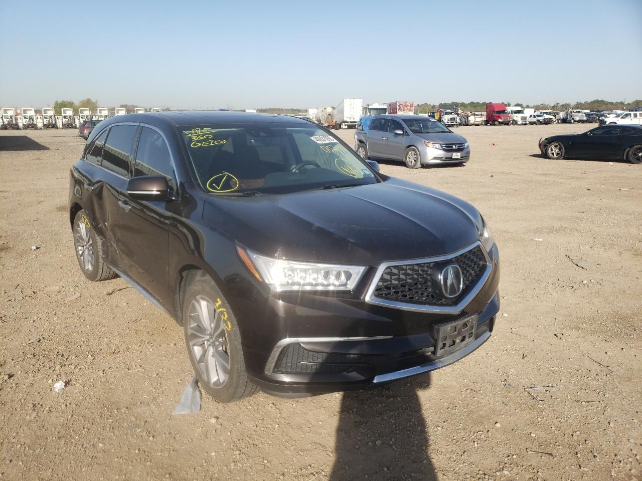 ACURA MDX TECHNO 2017 with VIN 5FRYD3H52HB007911 - Photo from auction
