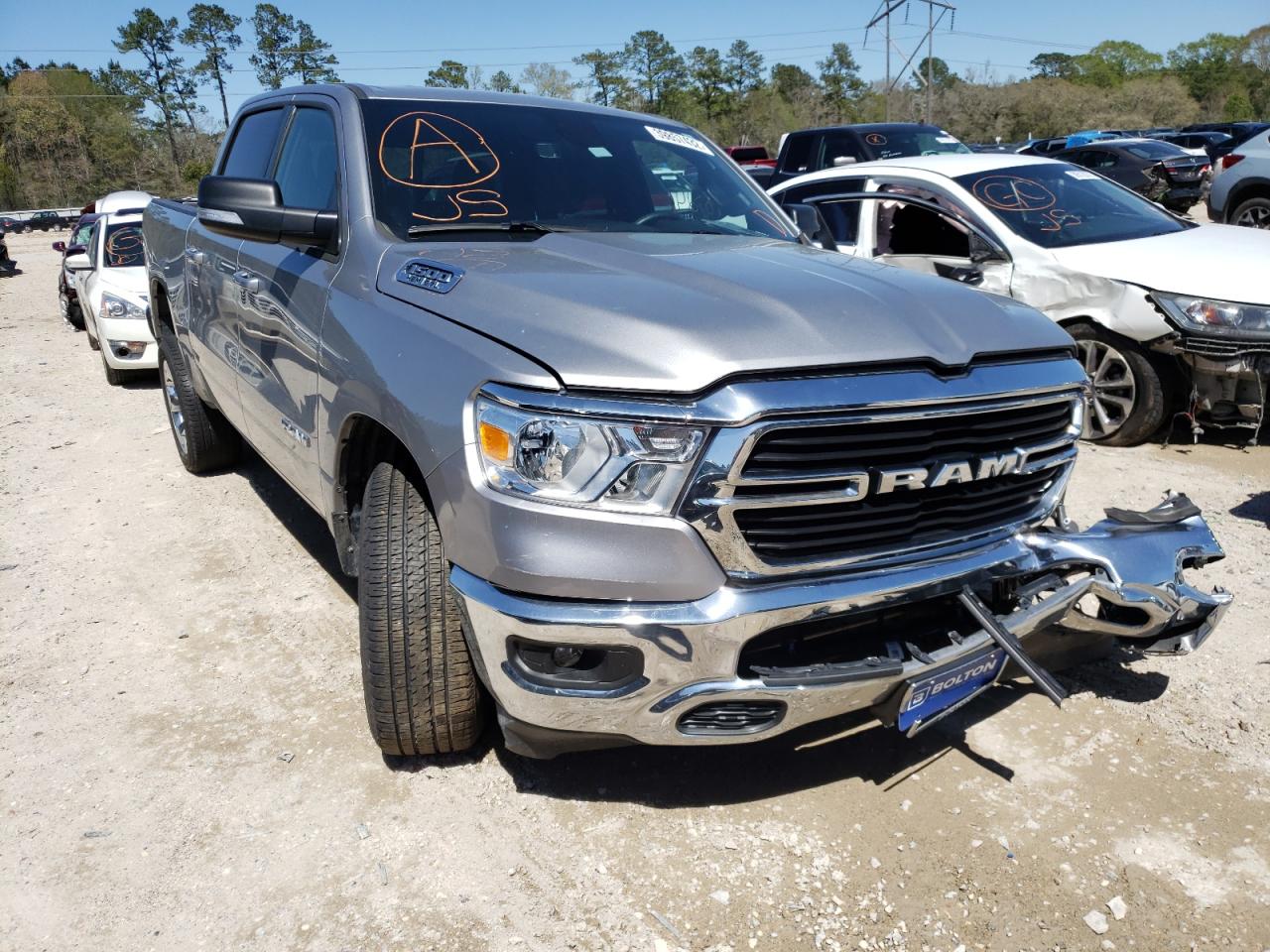 RAM 1500 BIG H 2021 with VIN 1C6RREFT5MN661969 - Photo from auction