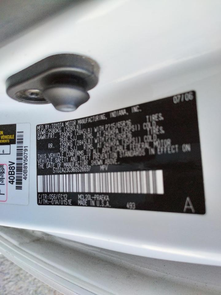 Photo 10 from auction – 2006 TOYOTA SIENNA CE with VIN 5TDZA23C36S526697