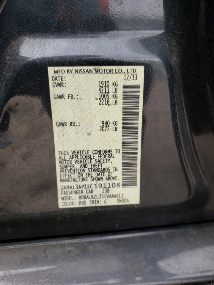 Photo 10 from auction – 2014 NISSAN ALTIMA 2.5 with VIN 1N4AL3AP1EC191108