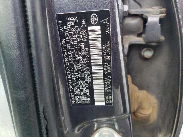 Photo 10 from auction – 2015 TOYOTA PRIUS C with VIN JTDKDTB31F1086508