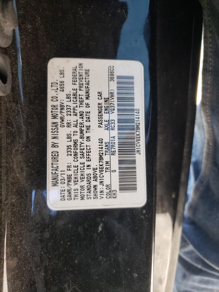 Photo 10 from auction – 2011 INFINITI G37 BASE with VIN JN1CV6EK7BM214140